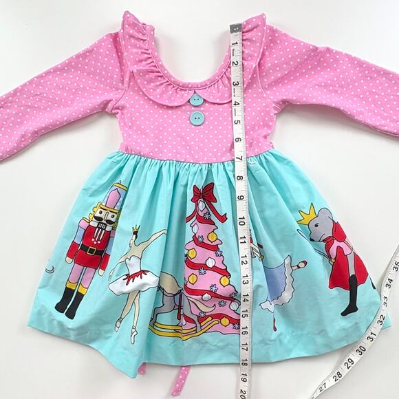 Eleanor Rose Tori Holiday Dress Size 18 Months Pink Blue - Picture 15 of 15